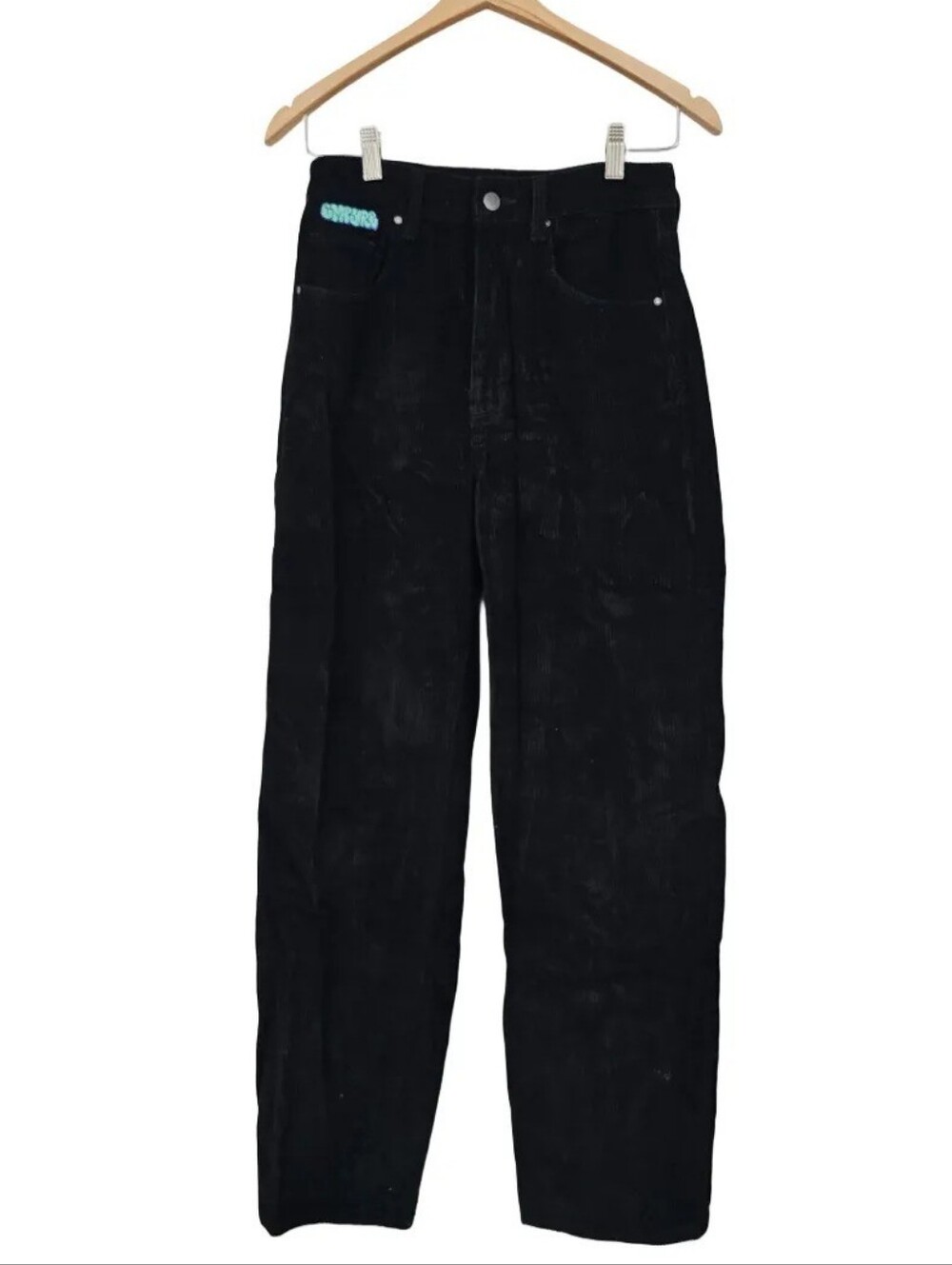 Empyre Women's Black Wide Leg Corduroy Pants